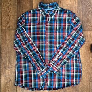 EUC Chaps Long Sleeve Easy Care Button Down Shirt - Plaid - Men’s XXL